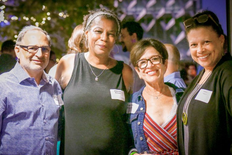 Four alums, From left: Steve Levine, Marlene McCurtis ’79, Linda Levine ’77, and Nanci Isaacs ’79.