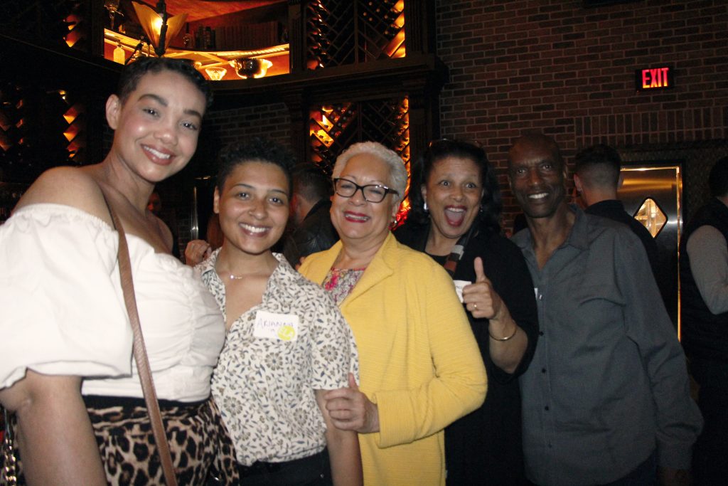 Alumna Nanci Isaacs '79 with several other alums at a reunion event