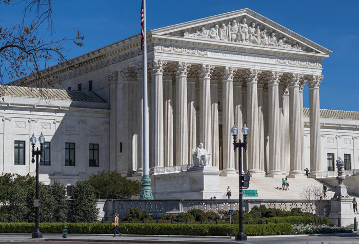 The Supreme Court of the United States of America building in Washington D.C.