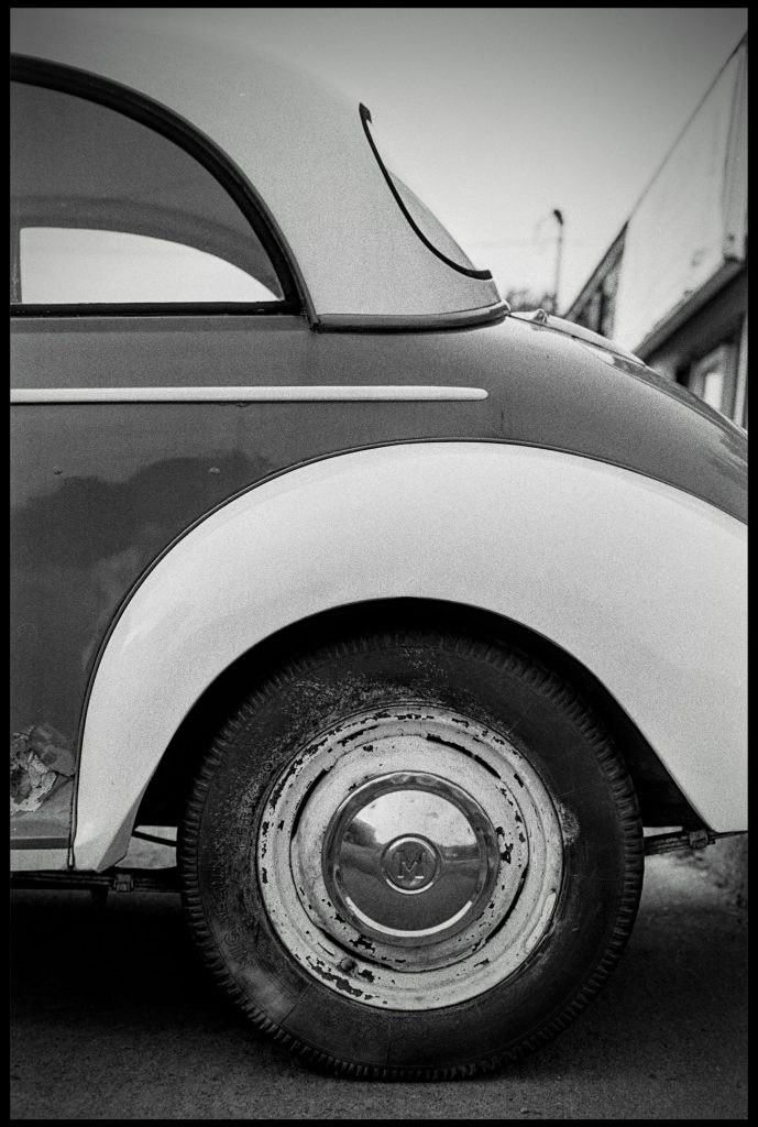 Back wheel of a car