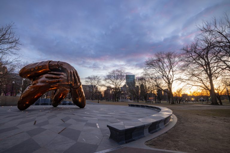 The Embrace statue on the Boston Common