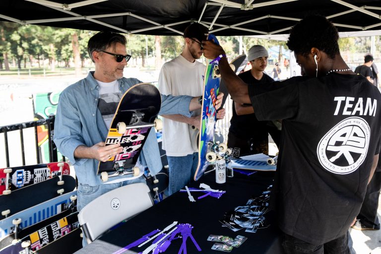 Benjamin Anderson Bashein ’98 at a skateboarding event in Long Beach, CA, in fall 2022.