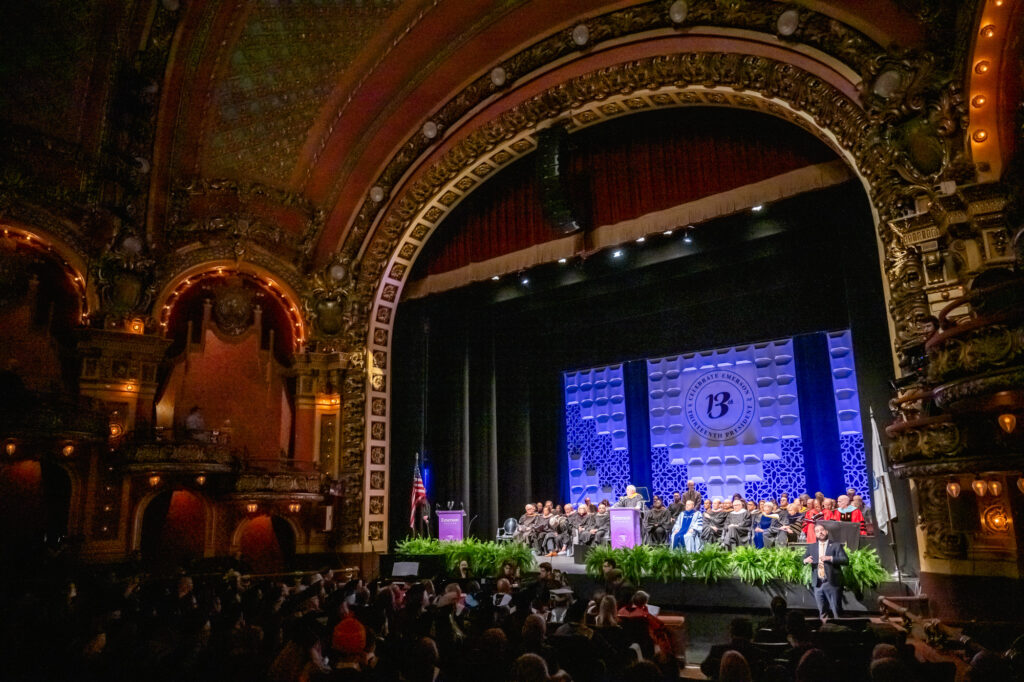 An audience view of the stage